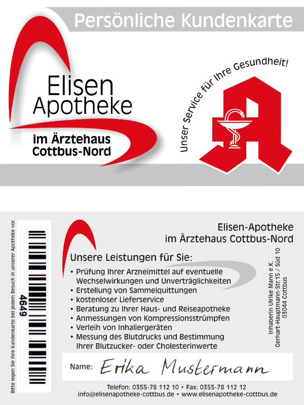Elisen Apotheke Kundenkarte Elisen Apotheke Kundenkarte